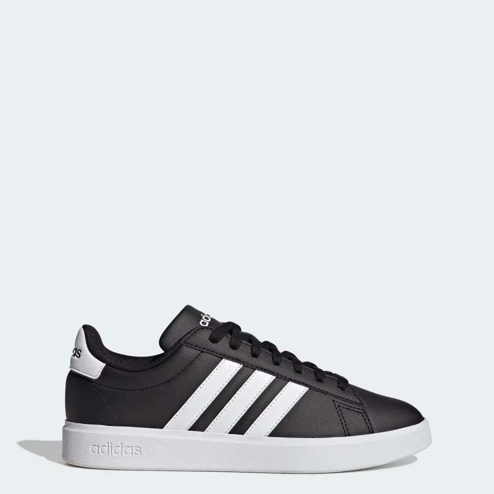 NWT Adidas Men's Grand Court 2.0 'Black White' Shoes GW9196